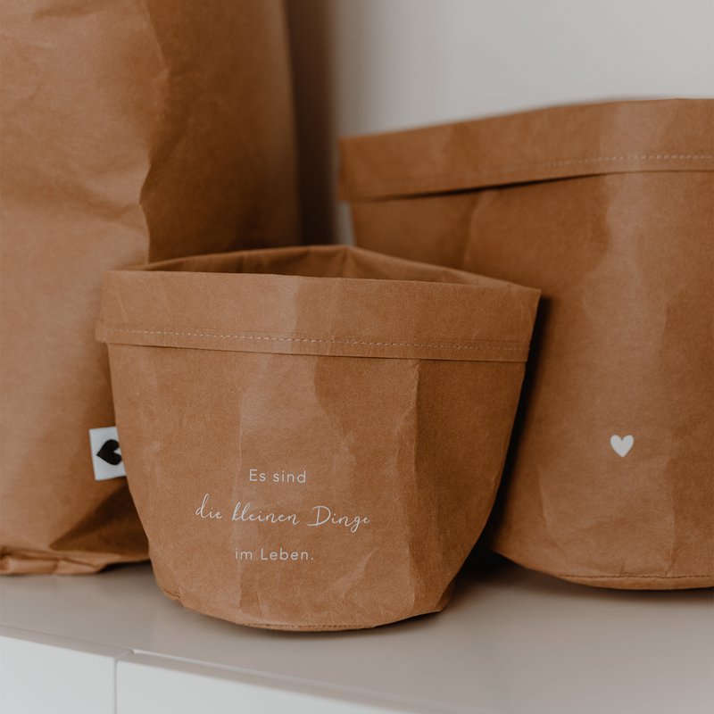 Paperbag sæt med 2 små ting (PU = 6 sæt)