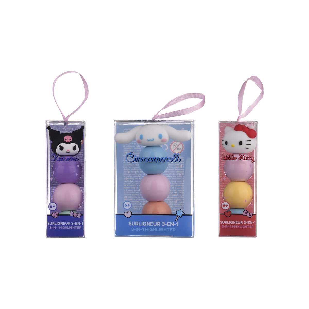 Surligneur 3-en-1 Hello Kitty & Friends avec Figurine 3D