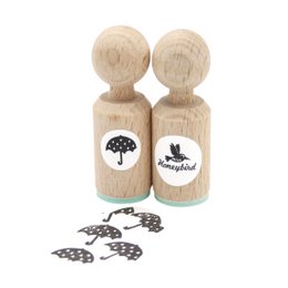 Mini paraply træstempel