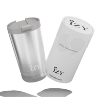 Izy Thermos Tasse - Silber - 350 ml to -go isolierter Kaffeetasse