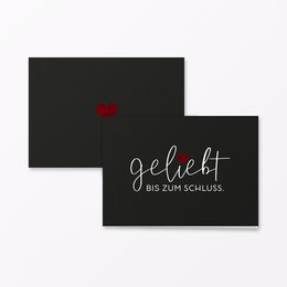 Sorgkort "Beloved" foldekort A6 landskab inkl. kuvert + efterbehandling