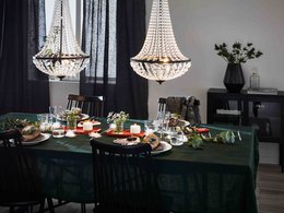 Gränsö Chandelier 2L Sandy Black/MC