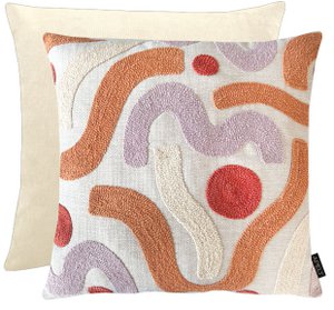 Omkeerbare kussenhoes - 46X46 - naturel / beige / mauve - Malva