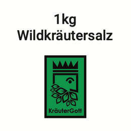 1 kg of wild herb salt. Seasoning made from a blend of wild herbs and salt.