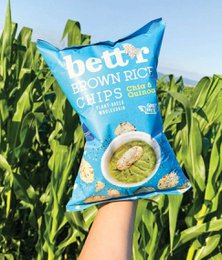 Brown Rice Chips Chia & Quinoa, organic, Bett'r, 60g