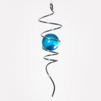 Spin Art, Wind Spinner, Spiral Tail, Blue, STSB0801, Stainless Steel, approx 27 cm