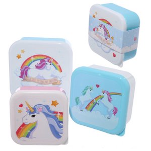 3er-Set Lunchbox S/M/L Enchanted Rainbows Einhorn