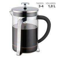 Pressfilterkanne Borosilikatglas / Edelstahl 1 l