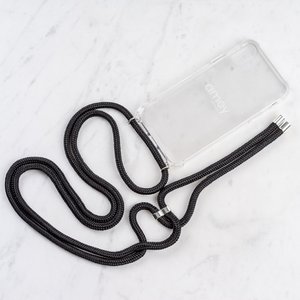 Phone Cord - Black w/ Silver