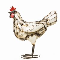 Zimba-Arts METAAL WITTE HEN