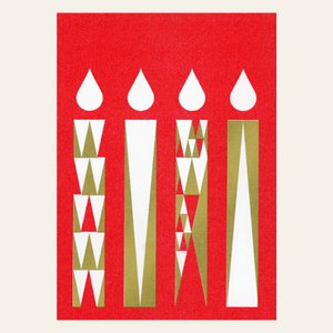 Risography Postcard - Red Candles - DIN A6
