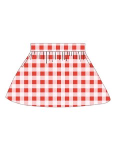 Bio-Baumwoll Popelin Rock Karomuster