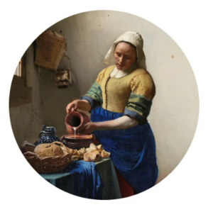 Wandcirkel Melkmeisje - Oude meesters