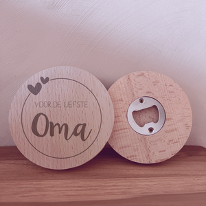 Flesopener rond voor de liefste oma
