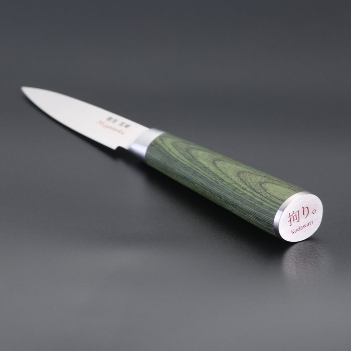Miyazaki Kodawari 3-piece santoku knife set with bamboo magnetic