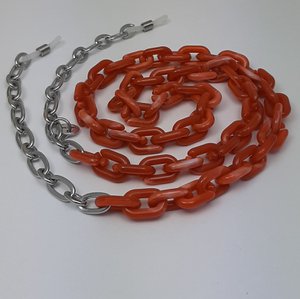 Glasses cord acrylic chain silver