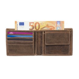 Herrepung bøffellæder - Kompakt model - RFID