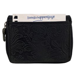 Pung Dame - Buffalo Læder - Læder - RFID - Blomsterprint - I 5 farver