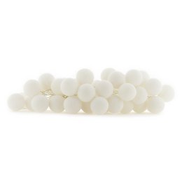 White and yellow string lights with an adapter, suitable for decorative lighting in a variety of settings.