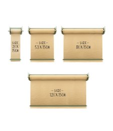 Kraft paper roller in green, available in multiple sizes for wall art. Made of durable materials with a simple, minimalist design.