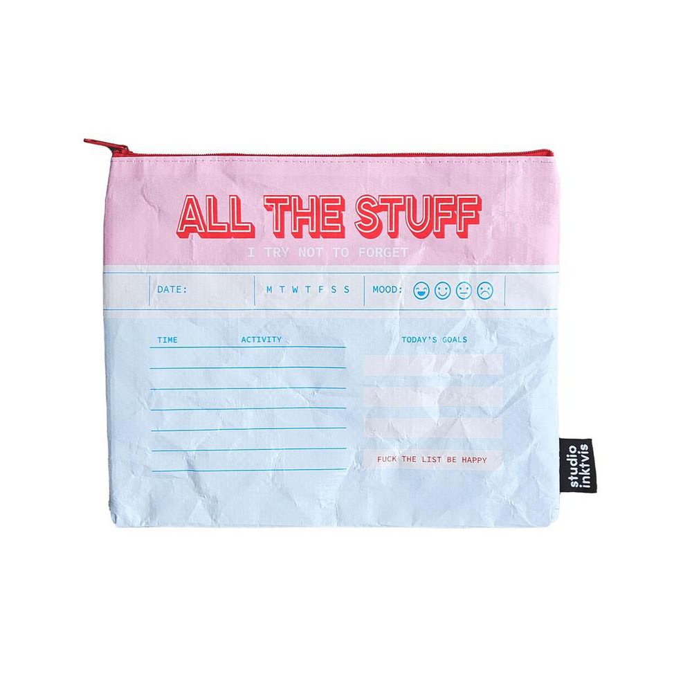 Pouchette etui All The Stuff I Try Not To Forget van gerecycled plastic