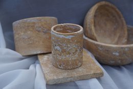 Travertine decorative bowl Hittite