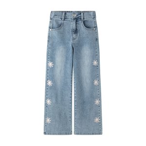 Mädchenjeans 3-9A mit seitlichen Zeichnungen JGV56819