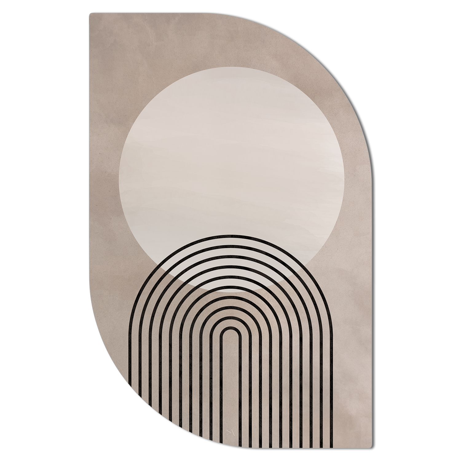 Minimalistische Wanddecoratie Regenboog Zon 13x20 cm