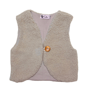 Teddy waistcoat light beige