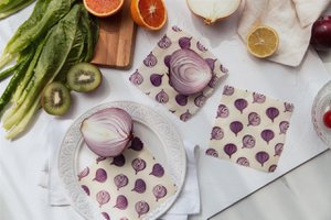 Bienenwachstuch Zwiebel 2er Set