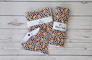 Nieuwe babycadeauset, Eco-cadeauset, slabbetje, herbruikbare babydoekjes, spuugdoekje, nieuw moedercadeau, dribbelslab