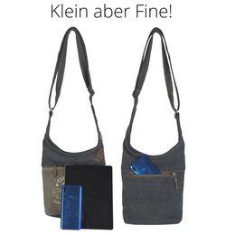 Sunsa schoudertas voor dames. Canvas/canvas & lederen hobo tas. Vintage crossbodytas in retrostijl met veel vakken met ritssluiting ...