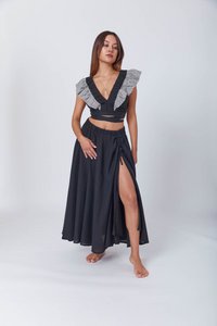 Asana Black Long Skirt