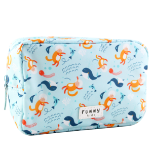 Trousse (23x20x8) Lustige Kinder - Aqua Katze