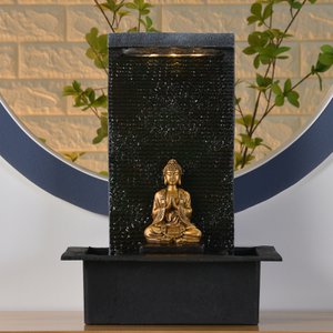 Binnenfontein - Zenitude - Boeddhabeeld Led-verlichting - Zen- en ontspanningssfeer - Deco-idee