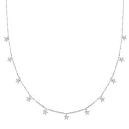 Delicate star-shaped charm necklace available in gold and silver, suitable for children and adults.