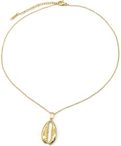 I-E15.1 N106-018G S. Steel Necklace Statement 2.5cm Shell