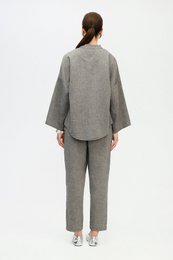 IKIKIZ Grey Cotton Crew Neck Shirt