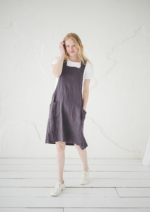 Linen Pinafore Dress