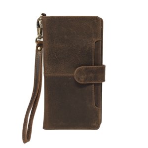 Apple iPhone X Bookcase Case Light Brown Leather