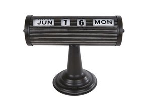 Datumroller Date zwart metaal