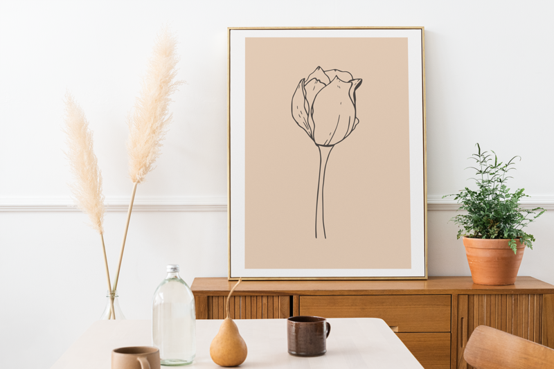 Minimal Tulipan plakat