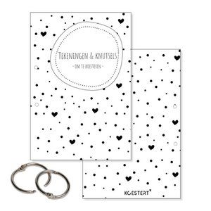 Bewaarbundel voor tekeningen | zwart-wit (A4)