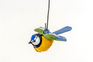 ZIMBA-ARTS METAL BLAUMEISE MITTEL HÄNGEND