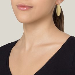 Boucle d'oreille dorée miroir doré