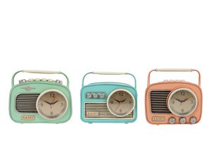 Klok Radio groen/blauw/roze a3