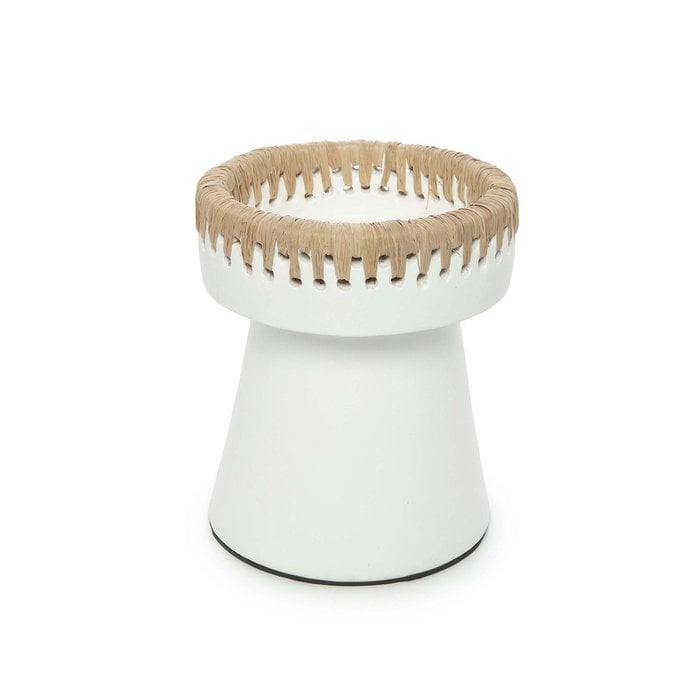 De Mooie Kaarsenhouder - Wit Naturel - M