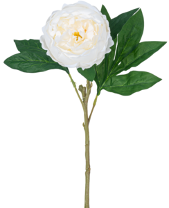 Artificial peony Real Touch White 58cm