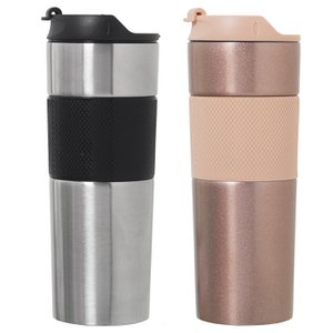 KOFFIEPERS/TERS 450ML ROESTVRIJ STAAL/SILICONE °8X22CM, SILICONEN KLEUR ASSORTIMENT. ST561