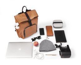 vegane Tasche | Leinwand - Sonnenuntergang Cognac